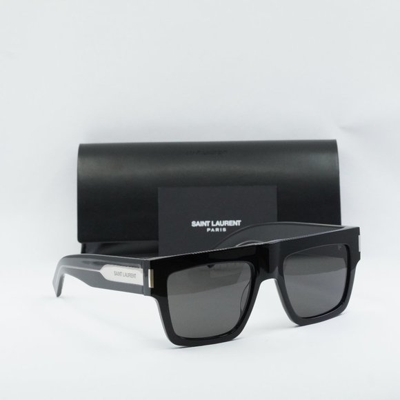 Saint Laurent SL628 001 Square Sunglasses - Black - Picture 7 of 12